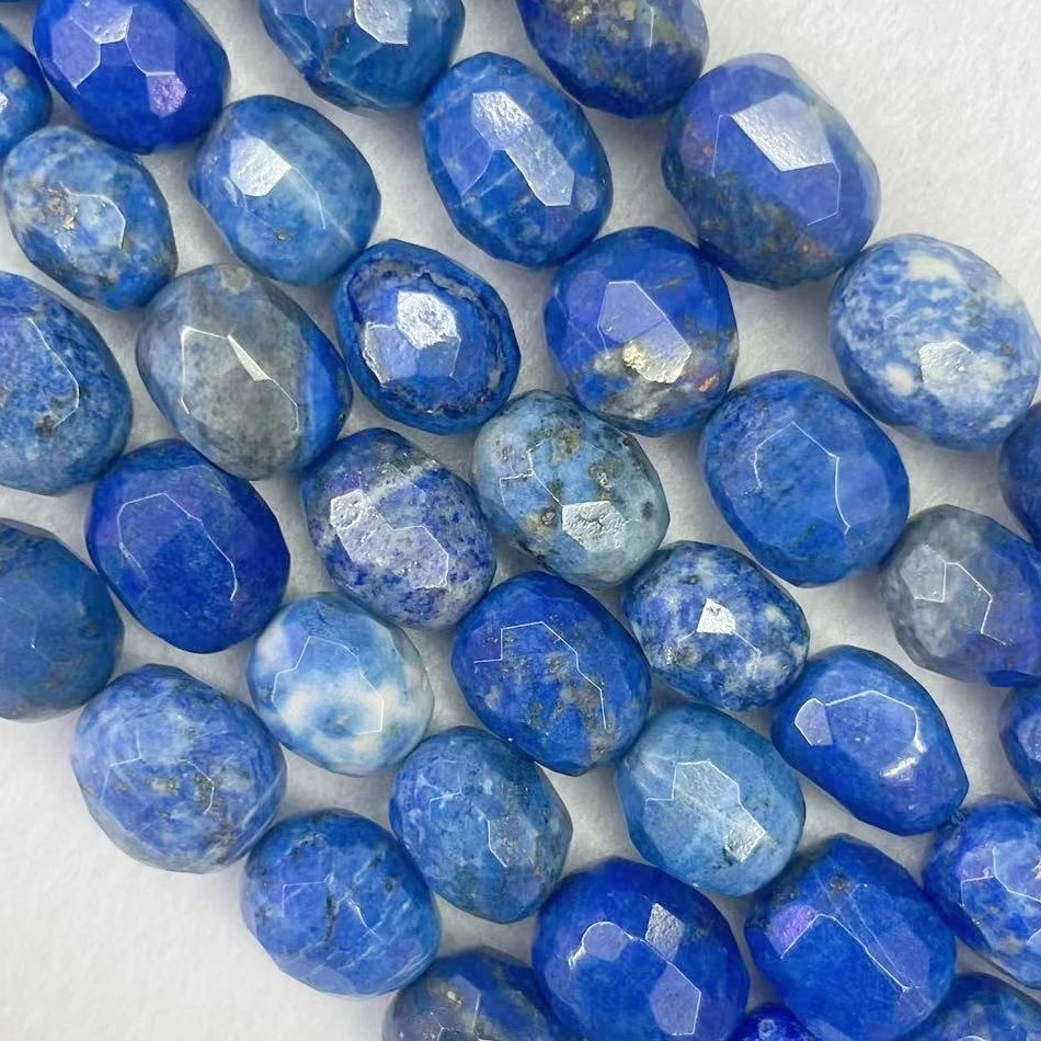 

100% Natural Lapis Lazuli Stone Oval Beads Top Grade Raw Ore Noble Blue Lazurite Nugget Section Beads Gem For DIY Jewelry Making