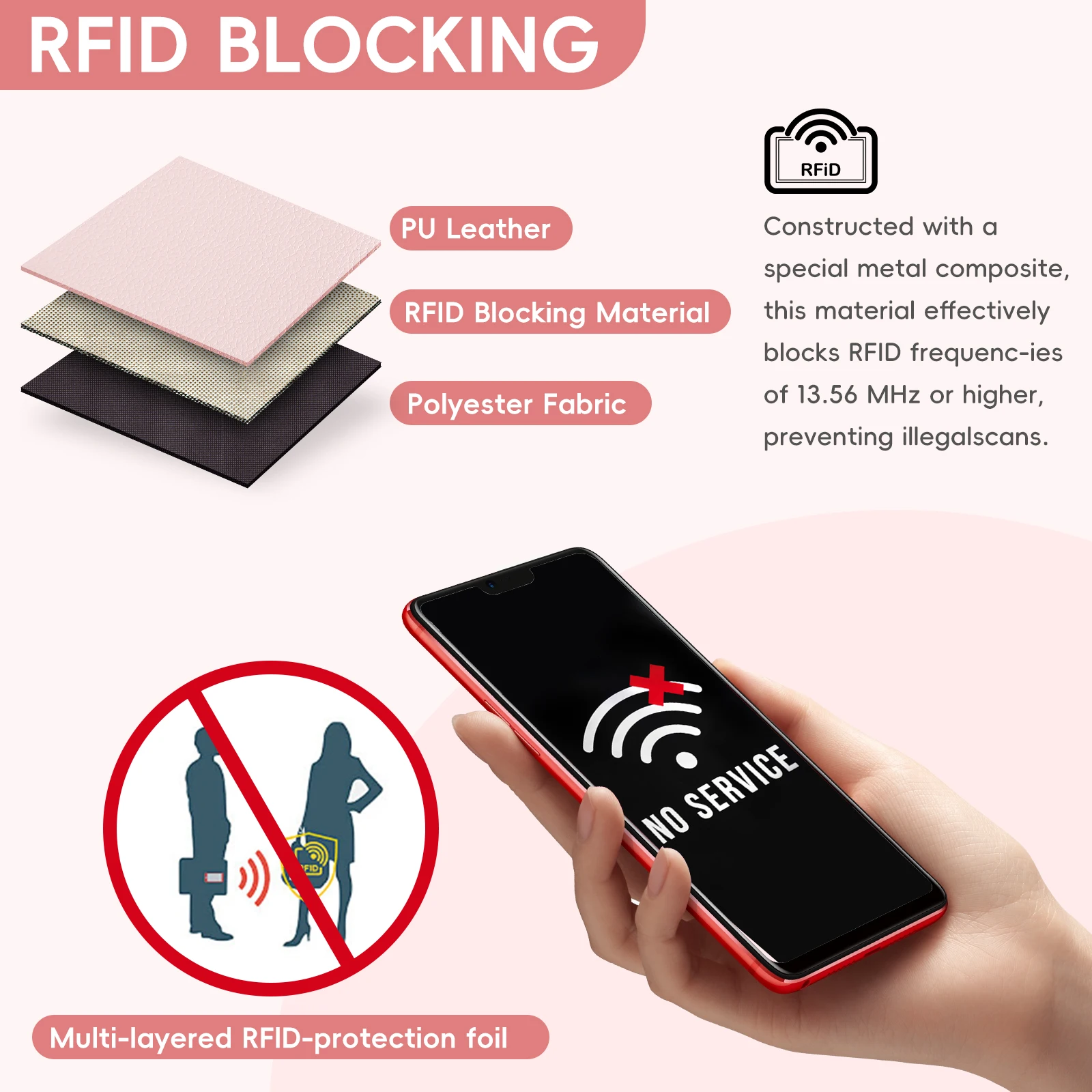 Pomelo Best Womens Wallet Soft Small Coin Purse - Stylish Bifold RFID Blocking with Zipper Coin Pocket ID Window Lightweight 4