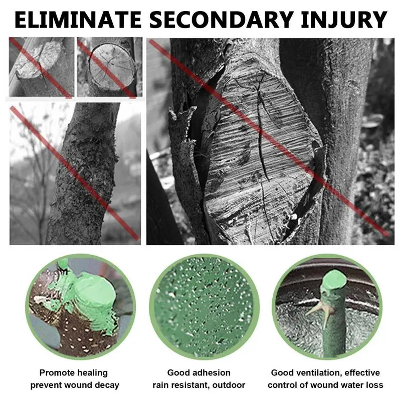250g Tree Wound Sealer Easy Use Pruning Compound Sealer With Brush Multi Use Tree Wound Bonsai Cut Paste For Woodworking Supply sealant paste