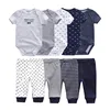 kiddiezoom 9 Pcs Unisex Newborn Clothing Sets100%Cotton Baby Bodysuit+Pant Baby Boy Girl Clothes Gift 1