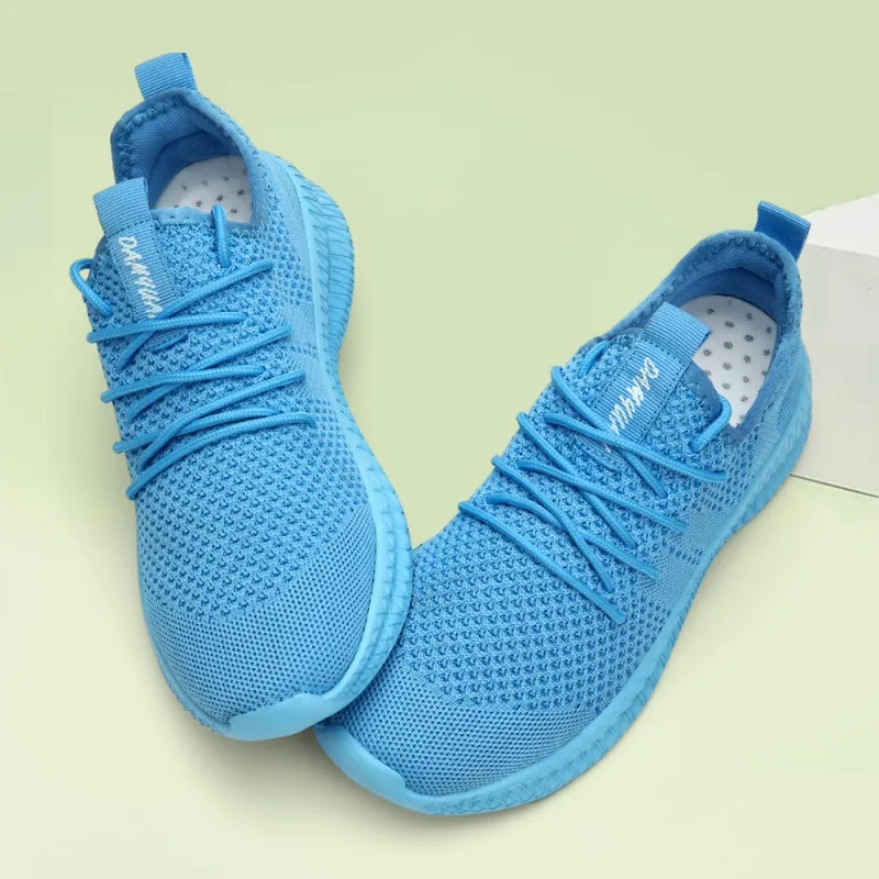 Damyuan Women's Sneaker New Fashion Breathable Trainers Comfortable Sneakers Mesh Lace Up Women's Tennis Footwear