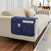 1PC Grey Sofa Armrest Covers Removable Furniture Arm Couch Protector with Storage Bag Armchair Slipcovers for Living Room Home 5