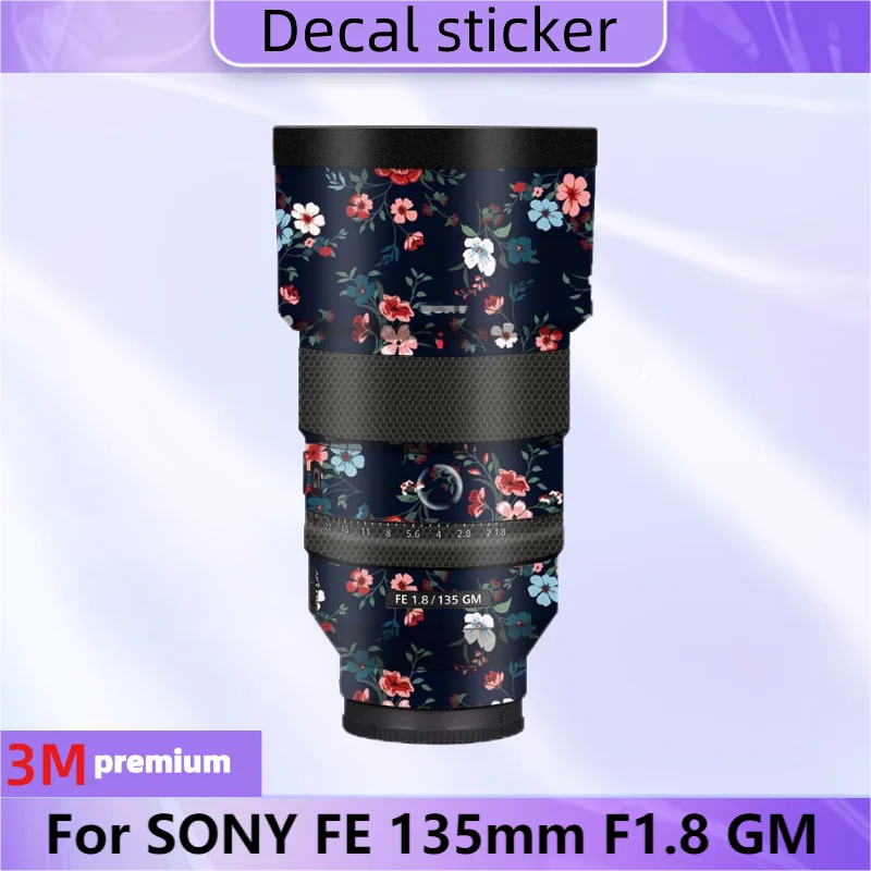 Per Sony Fe 135Mm F1.8 Gm Lens Sticker Decalcomania Protettiva Per La Pelle Pellicola Avvolgente In Vinile Cappotto Protettivo Antigraffio Fe135 F/1.8