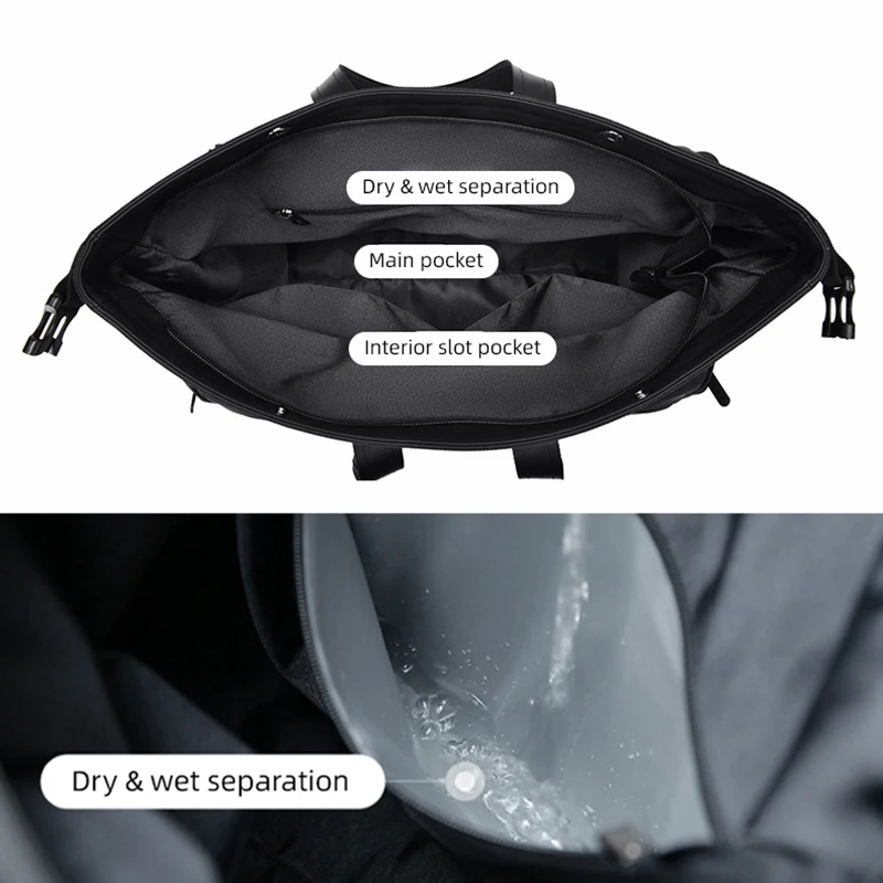 34L-41L Waterproof Sport Fitness Pack Expandable Yoga Bag Travel Bag Dry Wet Separation Luggage Handbag Men Commute Shoulder Bag 4