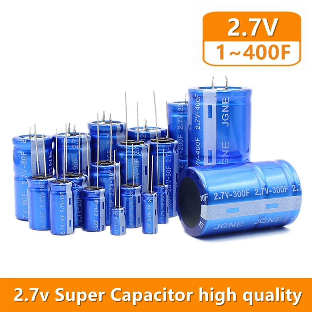 Super Condensatore 2.7V 1F 2F 3F 6.8F 10F 15F 20F 30F 40F 50F 100F 120F 200F 300F 400F Farah Condensatori Registratore Per Auto Supercondensatore