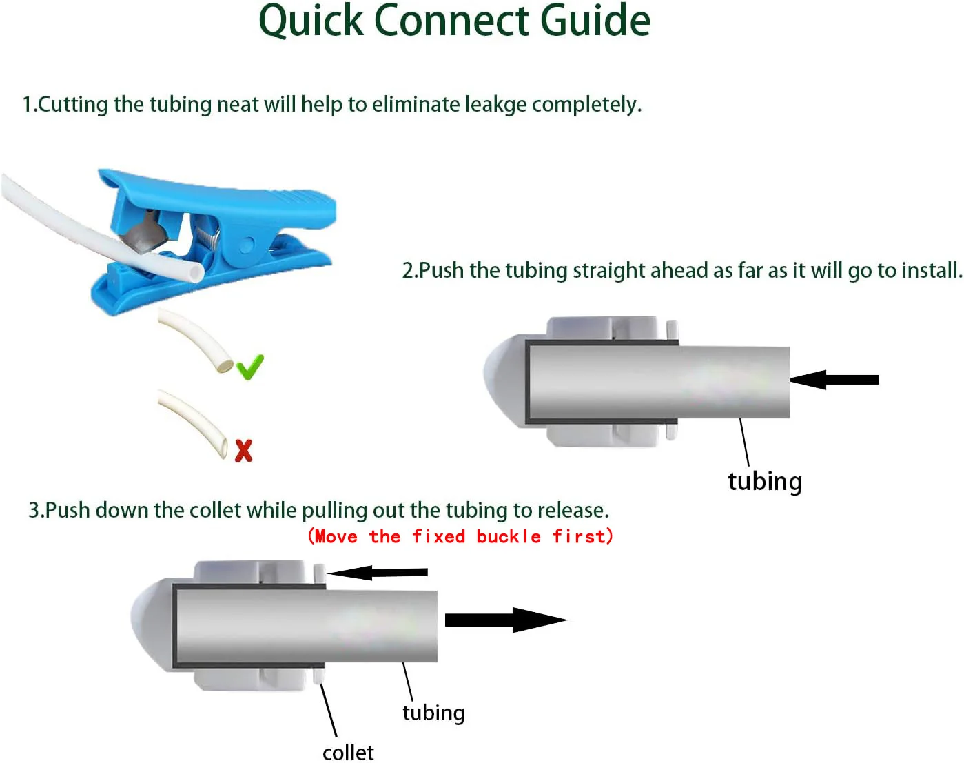 1/4" 3/8" O.D. Quick Connect Push In RO Water Tube Straight Tee Elbow Ball Valve Fittings Kit 10. 25 PACK water pipe fitting ball valve ro water tube connector ro water tube fitting accessories replacement