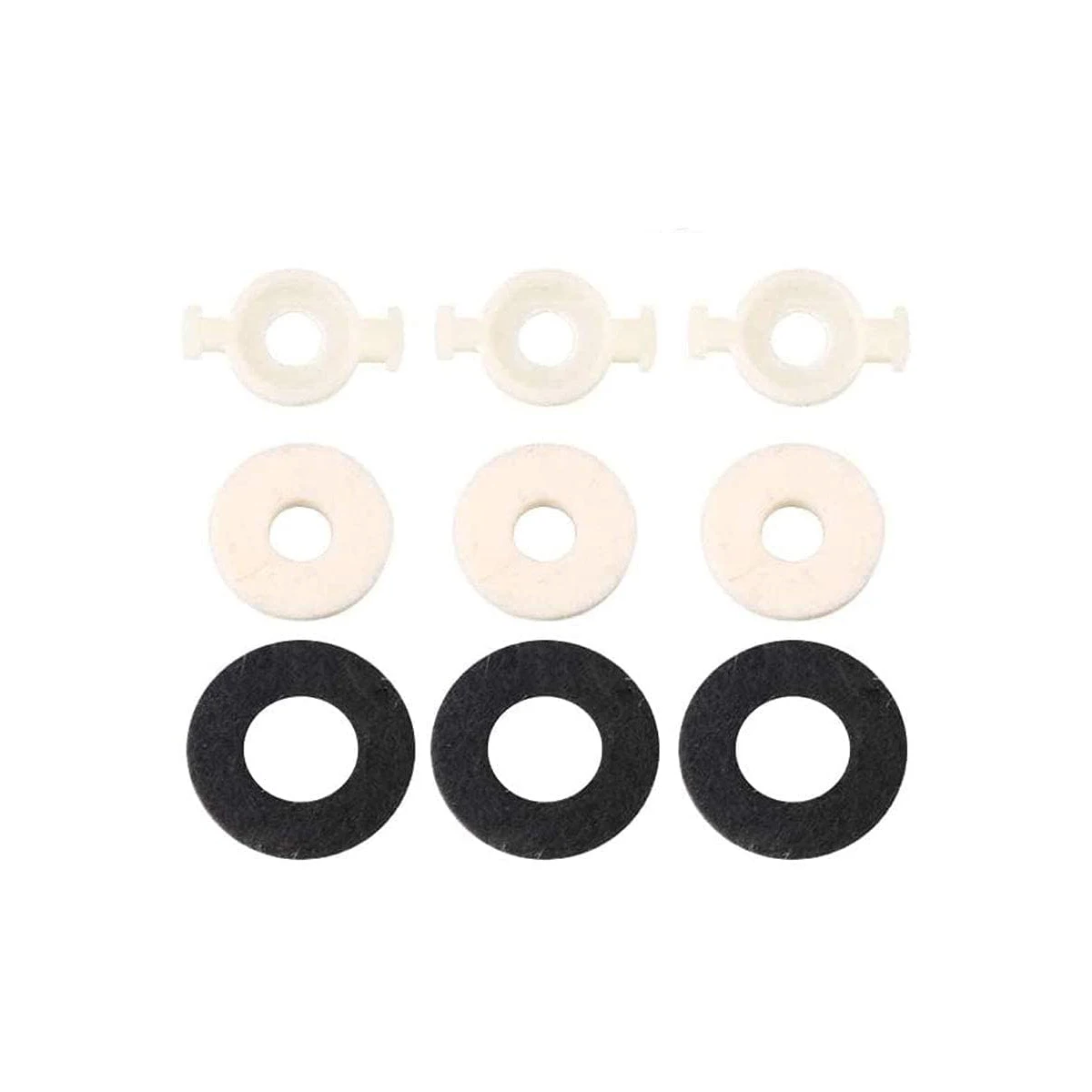 16pcs Trumpet Valve Spring Felt Washers Cork Pad Set Trumpet Valve Replacement Parts Piston Repair Kit