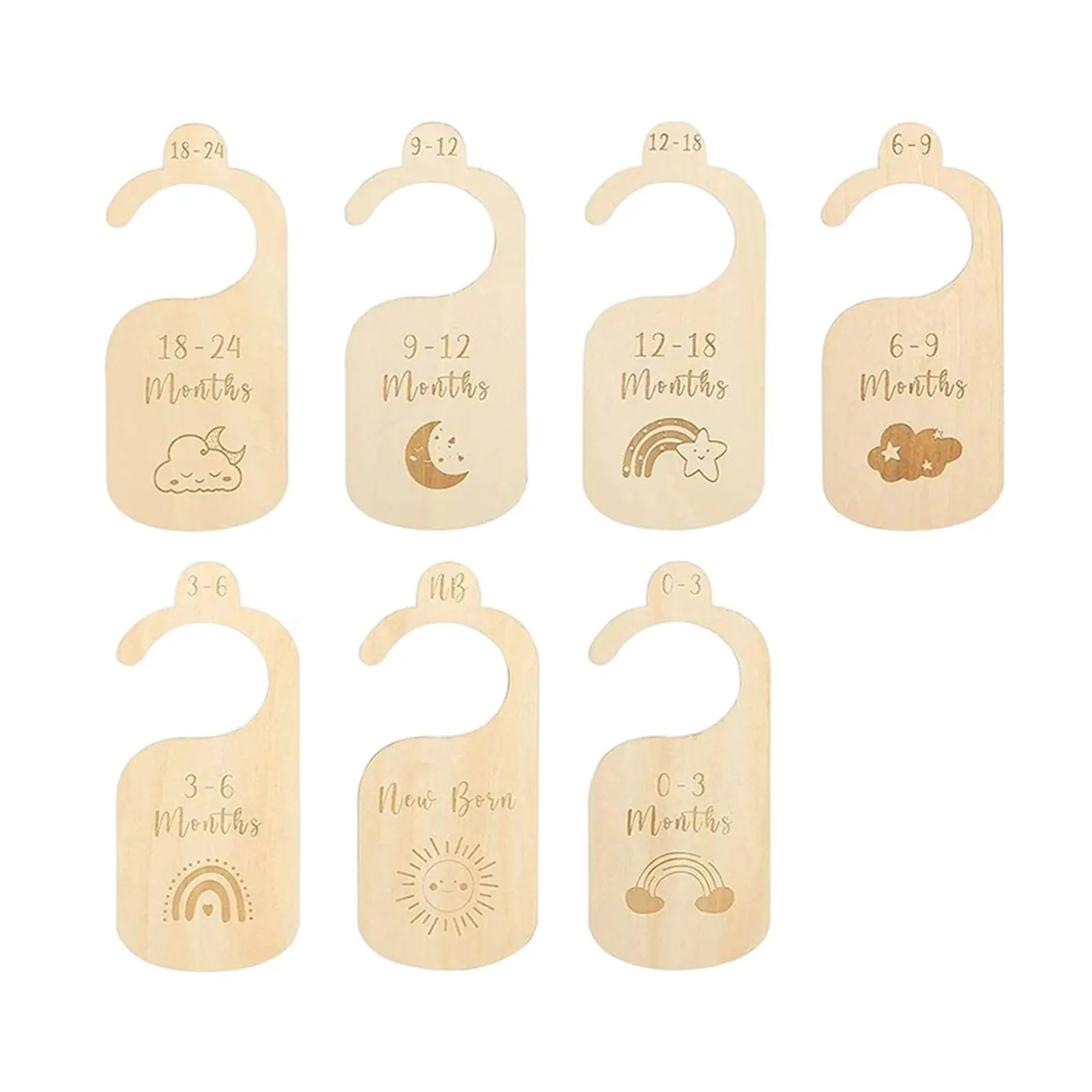 7pcs Newborn Closet Dividers Nursery Clothes Organizer Baby Closet Dividers