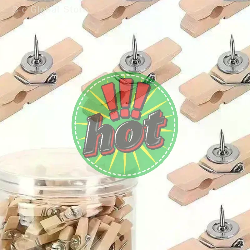 50개/박스 푸시핀 나무 선반용 투명 핀, 보관 및 휴대 용이, 다용도, 수공예 장식 액세서리에 적합