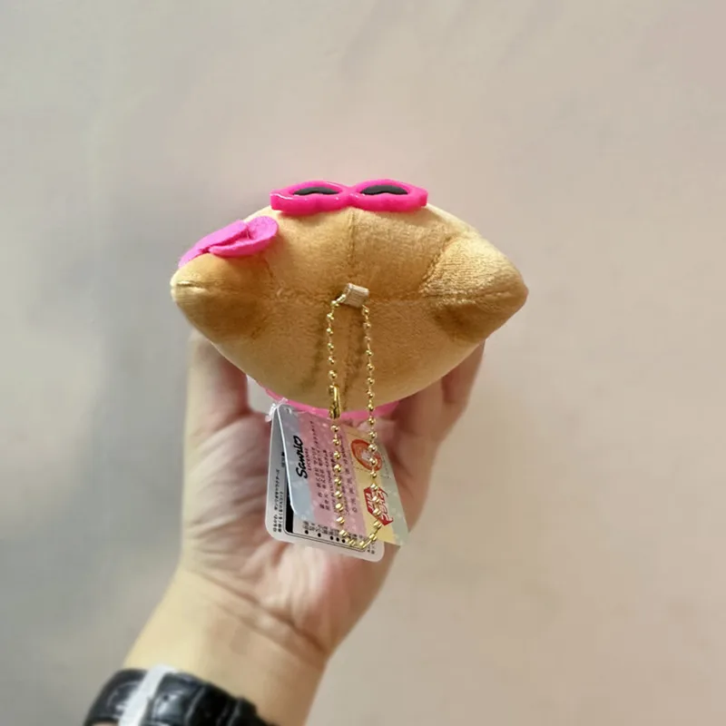 Black Hawaiian Hello Kitty Swim Ring Keychain Plush Toys Kawaii Cartoon Backpack Small Pendant Doll Gifts Girls Kid Holiday Gift