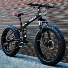 Bicicleta de Montaña de suspensión completa para hombre, llanta con amortiguador de velocidad, 26 pulgadas, Fatbike, plegable, vtt
