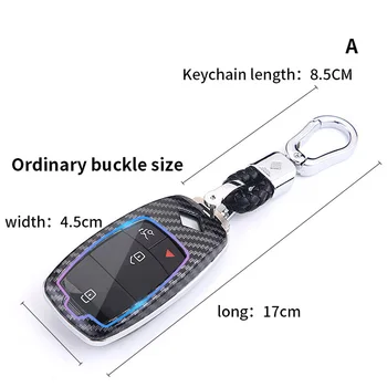 Custodia per Chiave/telecomando per Mercedes Benz E GLE Class A220 W213 E200 E300 E220 E320 E260 E43 accessori Auto - Guscio della copertura della custodia della chiave dell automobile dell abs della fibra di carbonio