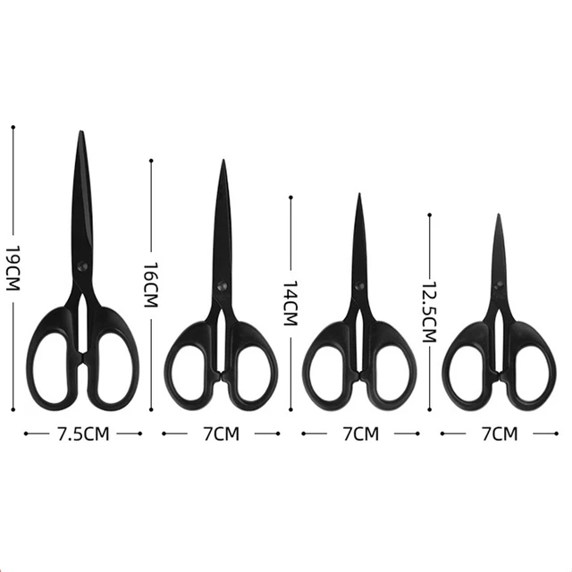 Sewing Scissors Stainless Steel Blade Safe Cutter Black Coating Non-Stick For Paper Hand Craft Scissors Stationery Scissors 6