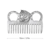 Aluminum Alloy Horse Comb Mane Tail Pulling Comb Metal Horse Grooming Comb Tool Horse Riding Equipment 6.5IN / 3.9IN 5