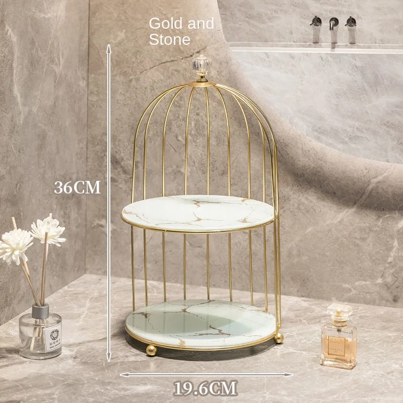 Desktop makeup storage box lipstick perfume shelf perfume shelf birdcage multi-layer 1