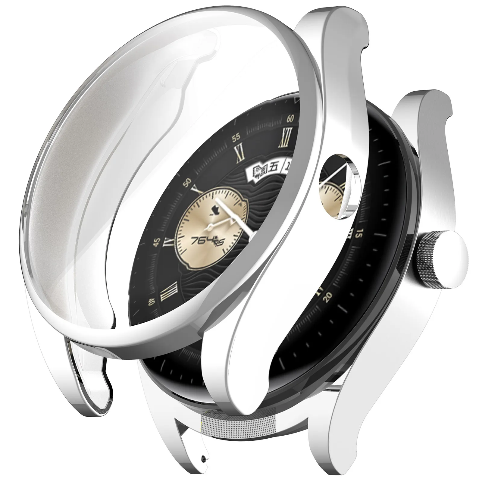 Premium Full Protective TPU Case Cover for Smartwatches - Screen Protector & Plating Finish