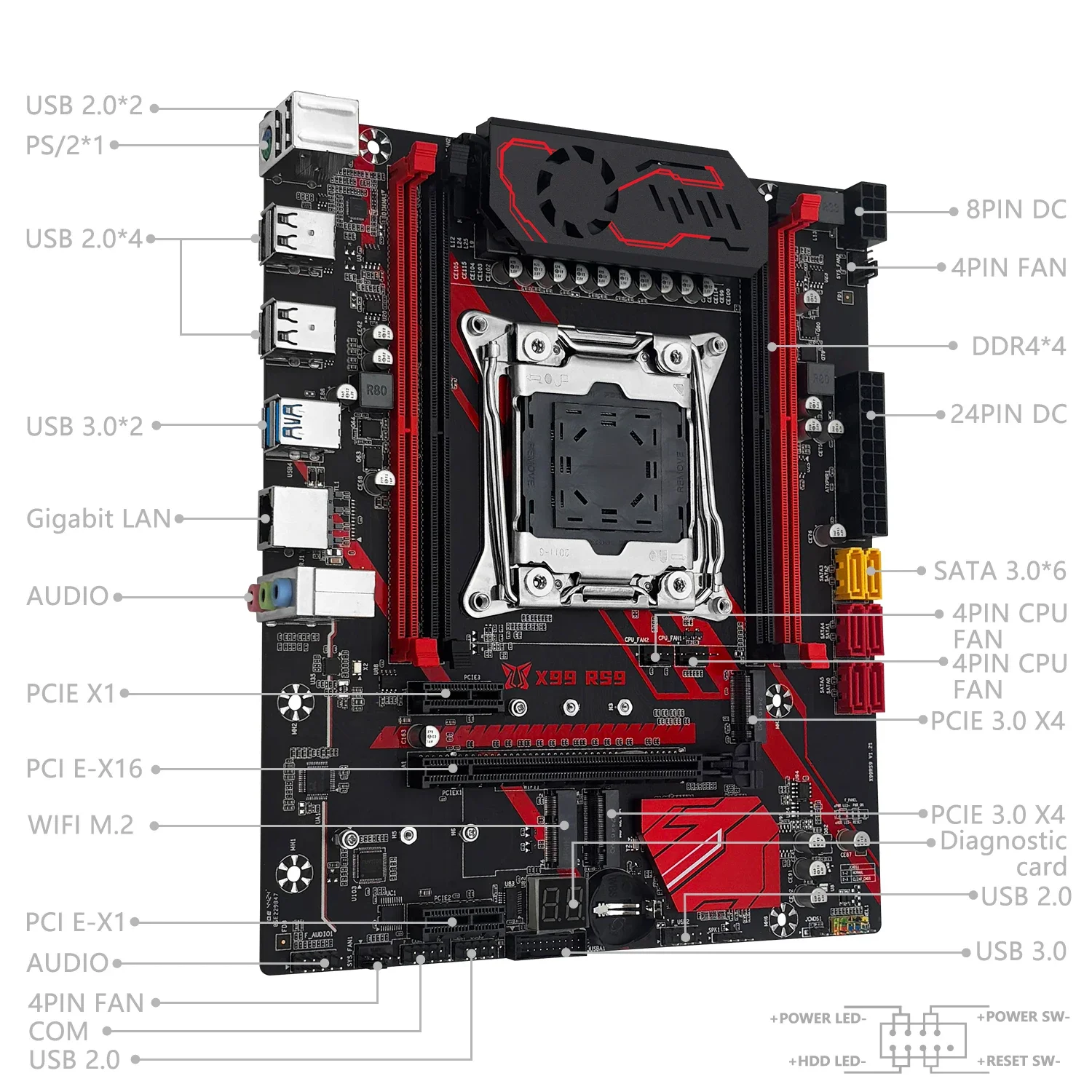 MACHINIST X99 마더보드 키트 세트 옵션 선택 가능 Xeon E5 2690 V4 LGA2011 3 CPU 32GB DDR4 4채널 RAM NVME USB3.0 SATA3.0