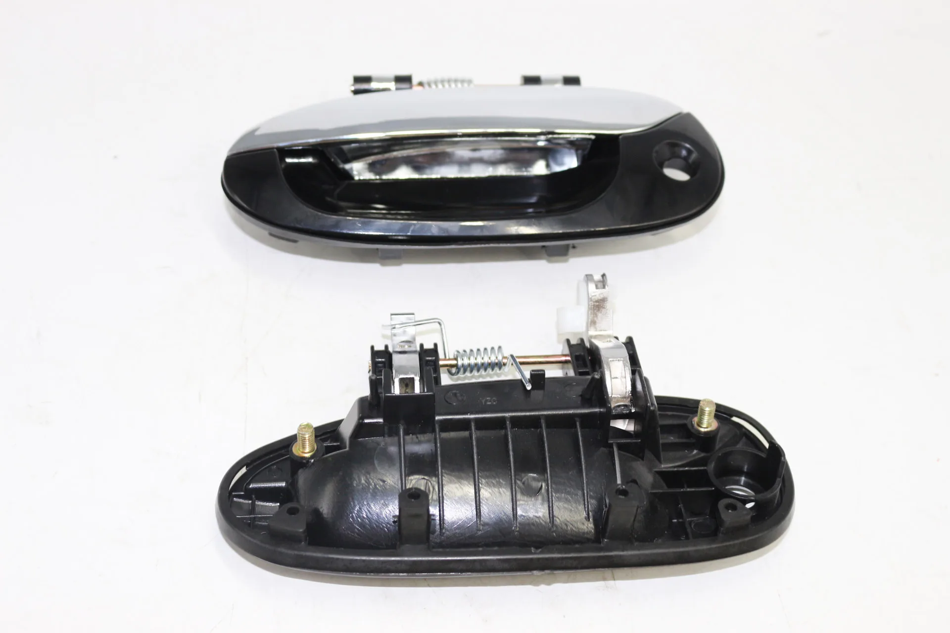 2Pcs 크롬 외부 도어 핸들 전면 LH + RH 승객 0K2FB58410 0K2FB58420 Kia Carens 2002-06 용