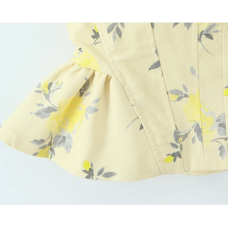 Chic Elegant Corset Top Backless Short Cami Tops New 2025 Summer Fashion Floral Printed Sexy Party Night Tops