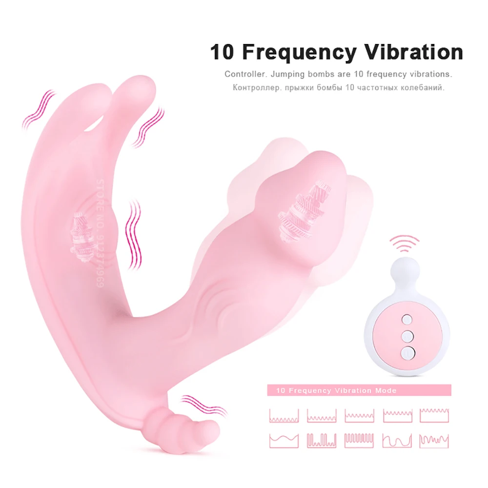 Female Wireless Remote Control Dildo Clitoris Vibrator Sex Toys