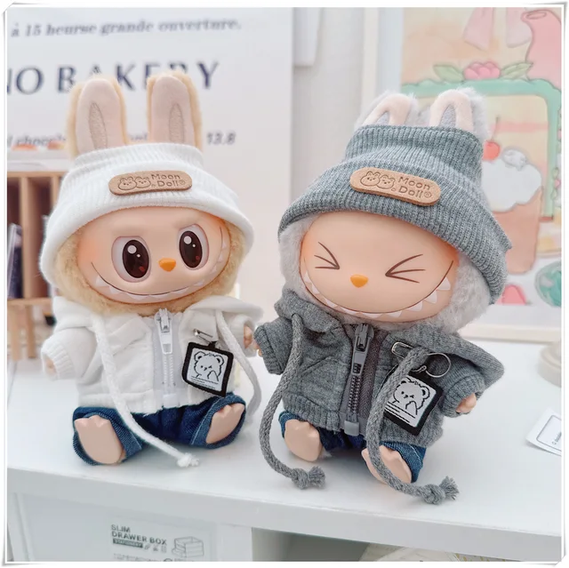 Labubu 17cm Doll Clothes Pendant Set – Cute DIY Hoodie & Accessories, Fun Baby Outfit & Perfect Christmas Gift 6