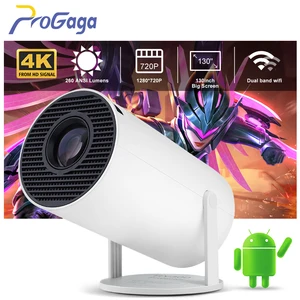 Проектор Progaga 4K Android 11 WiFi 200 ANSI Allwinner H713 HY300 BT5.0 1080P 1280x720P, домашний кинотеатр, наружный портативный проектор