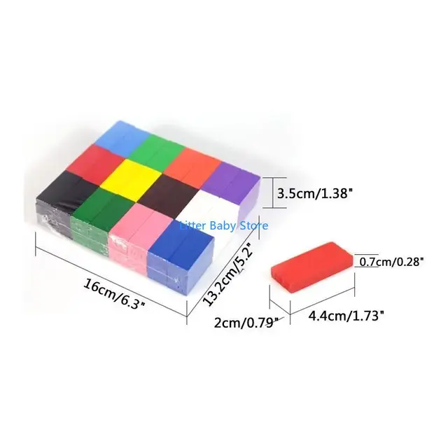 N80C Wooden Dominos Blocks Set Kids Game Educational for Play Toy Racing Toy G 6