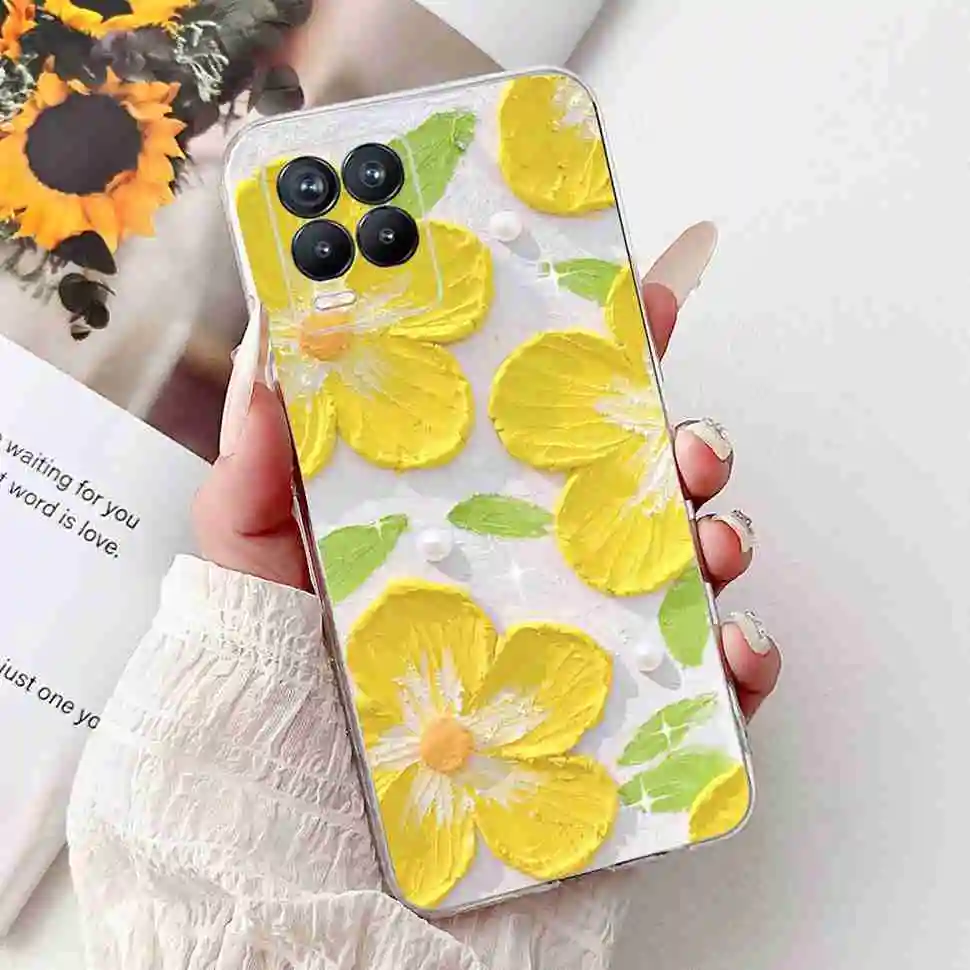 Floral Print Soft Silicone TPU Phone Case - Elegant Protective Cover