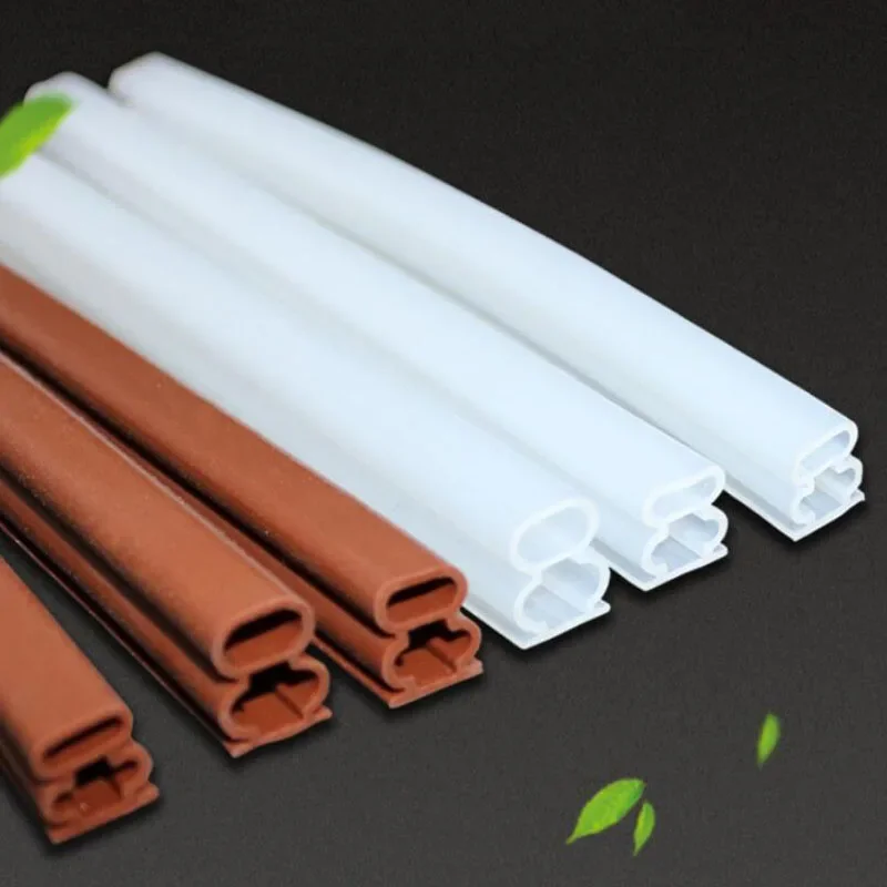 Forte Auto-adesivo Tira de Vedação de Borracha de Silicone Tamanhos à Prova de Som Porta Tiras de Tanga Selado Slot para Portas de Segurança Janela 6m