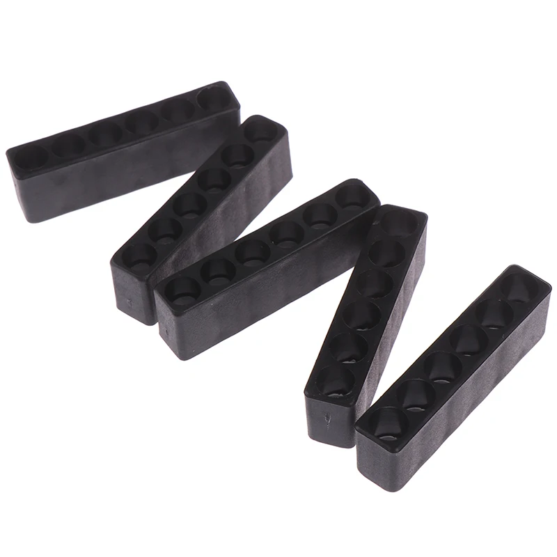 5Pcs 6/10/12 Holes Hex Shank Screwdriver Bit Holder 5PCS Plastic Screwdriver Head Storage Drill Bit Stand For Power Accessories 10 12 holes screwdriver holder 1 4 inch 6 35mm hex hand shank screwdriver bits holders plastic storage strip tools accessories