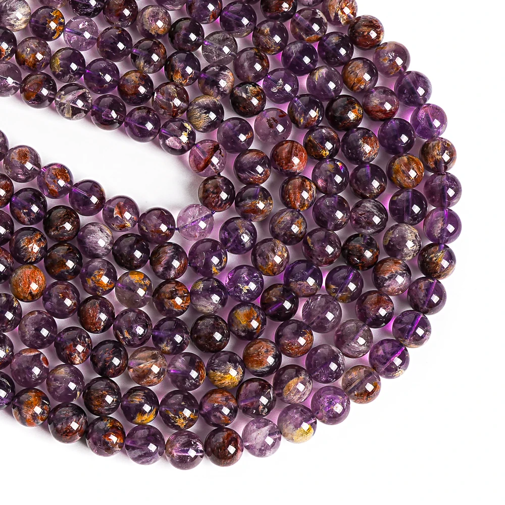Top AAA 100% naturale viola ametista cristallo perline di pietra rotonde per creazione di gioielli collana braccialetto fai da te 4/6/8/10/ 12MM 15'' 36 Top AAA 100% naturale viola ametista cristallo perline di pietra rotonde per creazione di gioielli collana braccialetto fai da te 4/6/8/10/ 12MM 15'' 36