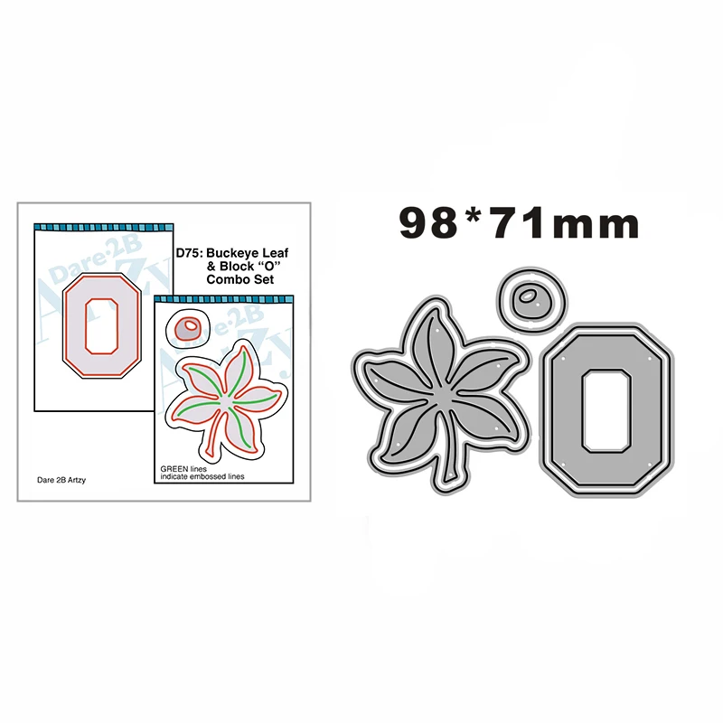 New Five Large Leaf Plants Metal Cutting Die Scrapbook Template Cutting Card Making Decorativo Relief Photo Album Artigianato Fai Da Te