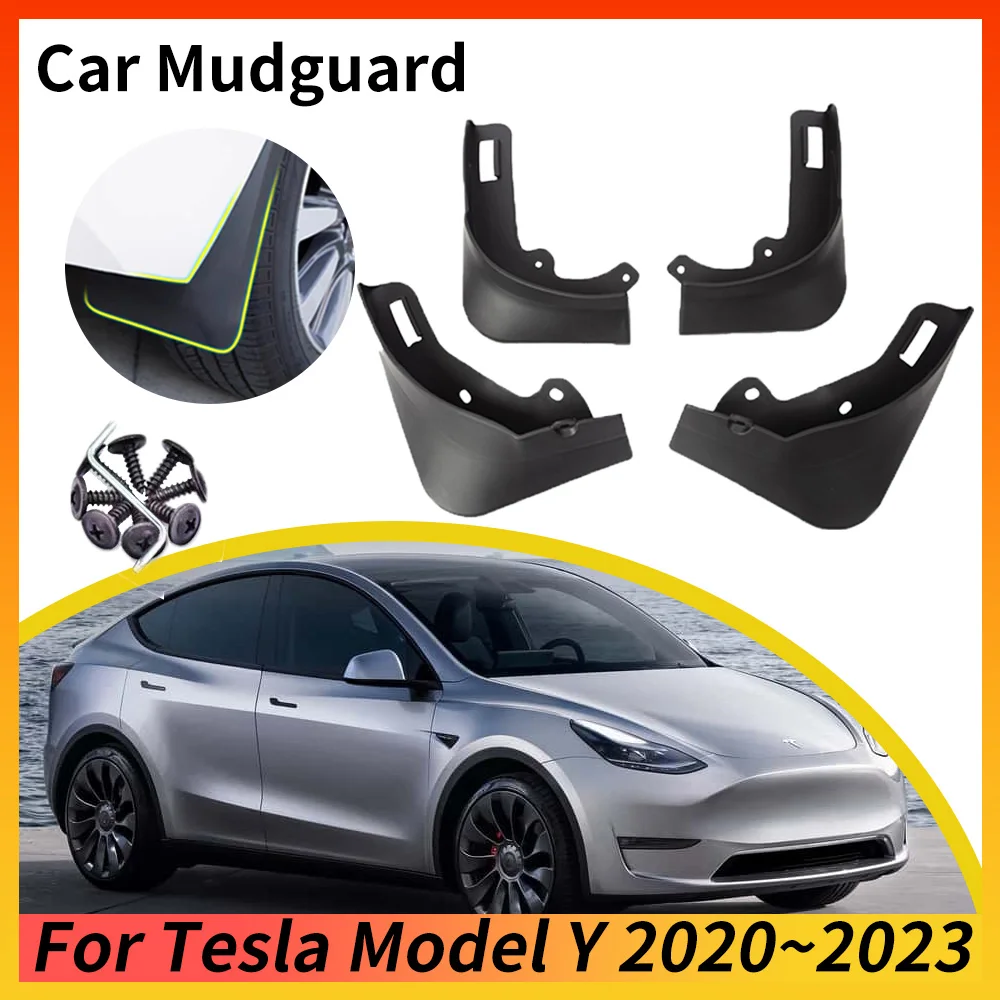 

for Tesla Model Y 2020 2021 2022 2023 Car Mudguard Front Rear Wheels Mudflaps Splash Guards Mud Flaps Fender Auto Accessories
