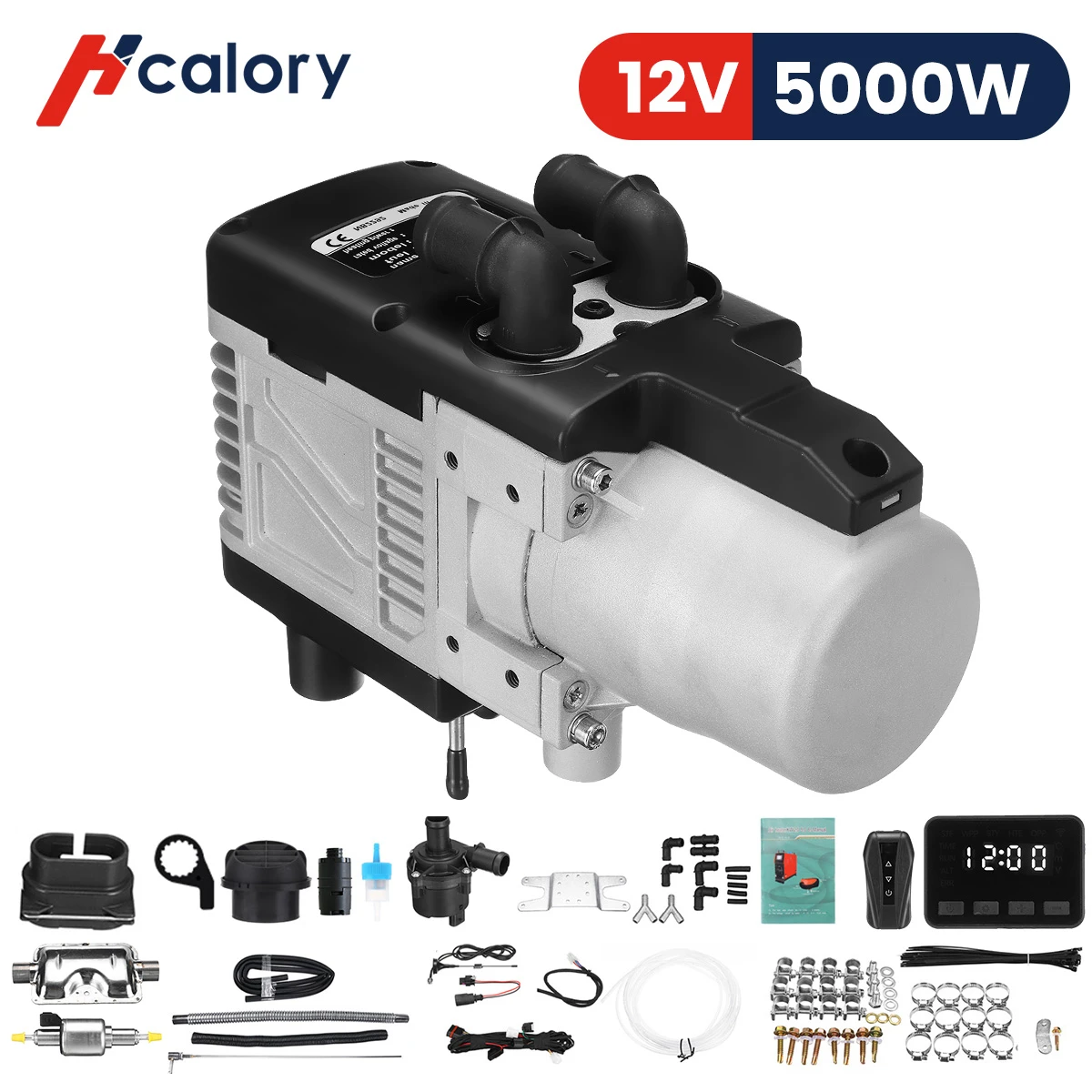 Hcalory 12v 5kw Gasoline Air Heater Water Heater With Remote Control