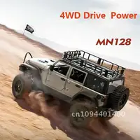 New MNRC MN128 RTR 1/12 2.4G 4WD Full Scale  RC Car LED Light Rock Crawler Climbing Truck For Adult Children Toy Gift 1
