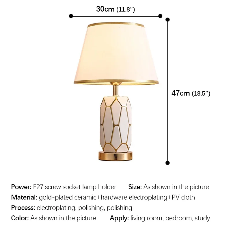 Contemporary Ceramic LED Table Lamp 5