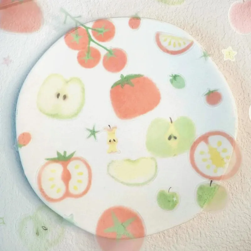1pcs 많은 종류의 과일 케이크 접착 테이프 정크 저널 스크랩북킹을 위한 반투명 테이프 DIY 공예 장식 마스킹 테이프 스티커 용품