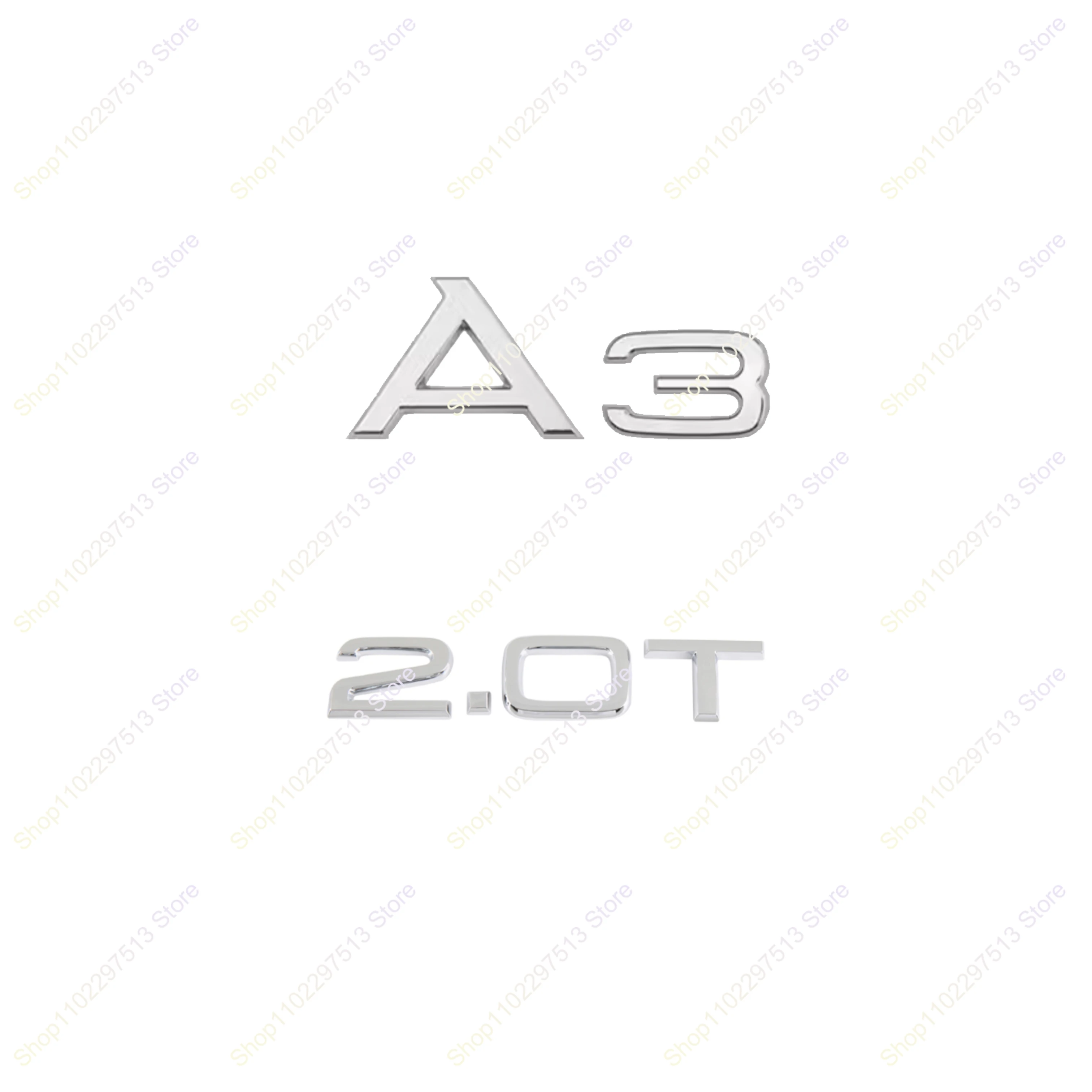3D 크롬 블랙 45 40 35 30 TFSI 30 35 1.6 TDI 1.8 2.0 T ABS 엠블럼 A3 시리즈 자동차 트렁크 스타일링 데칼 배지 스티커
