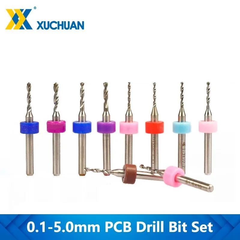 10pcs 0.1-5.0mm PCB Drill Bit For Drilling Printed Circuit Board  Gun Drill Bit Micro Carbide Mini Drill Bit Hole DrillingCutter