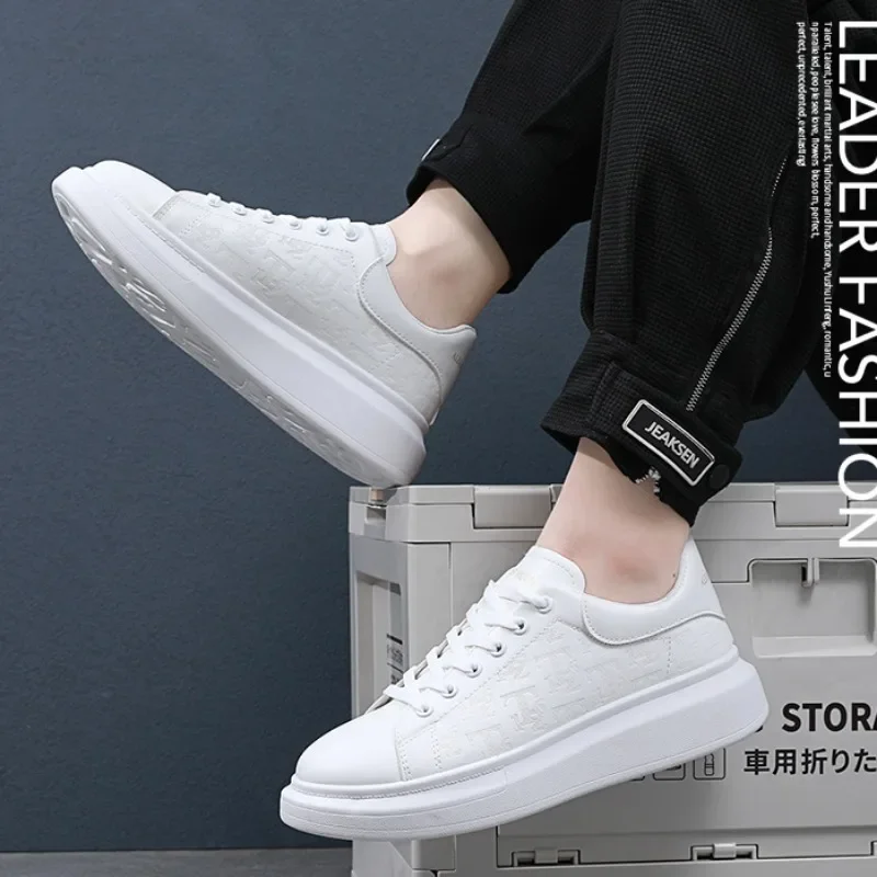 Men's Classic Casual Leather Shoes 2025 New High Quality Comfortable Breathable Men Sneakers Loafers Youth Board Footwear Hombre 4