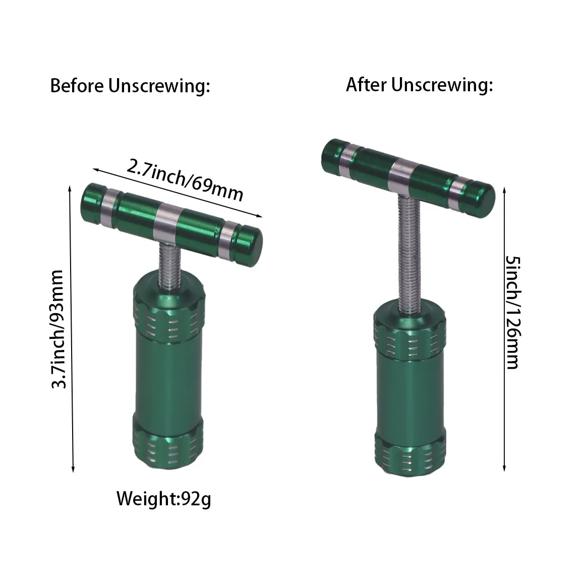 T-shaped aluminum manual cigarette press rotating jacket non-slip plastic cover small smoking accessories smoking accessories