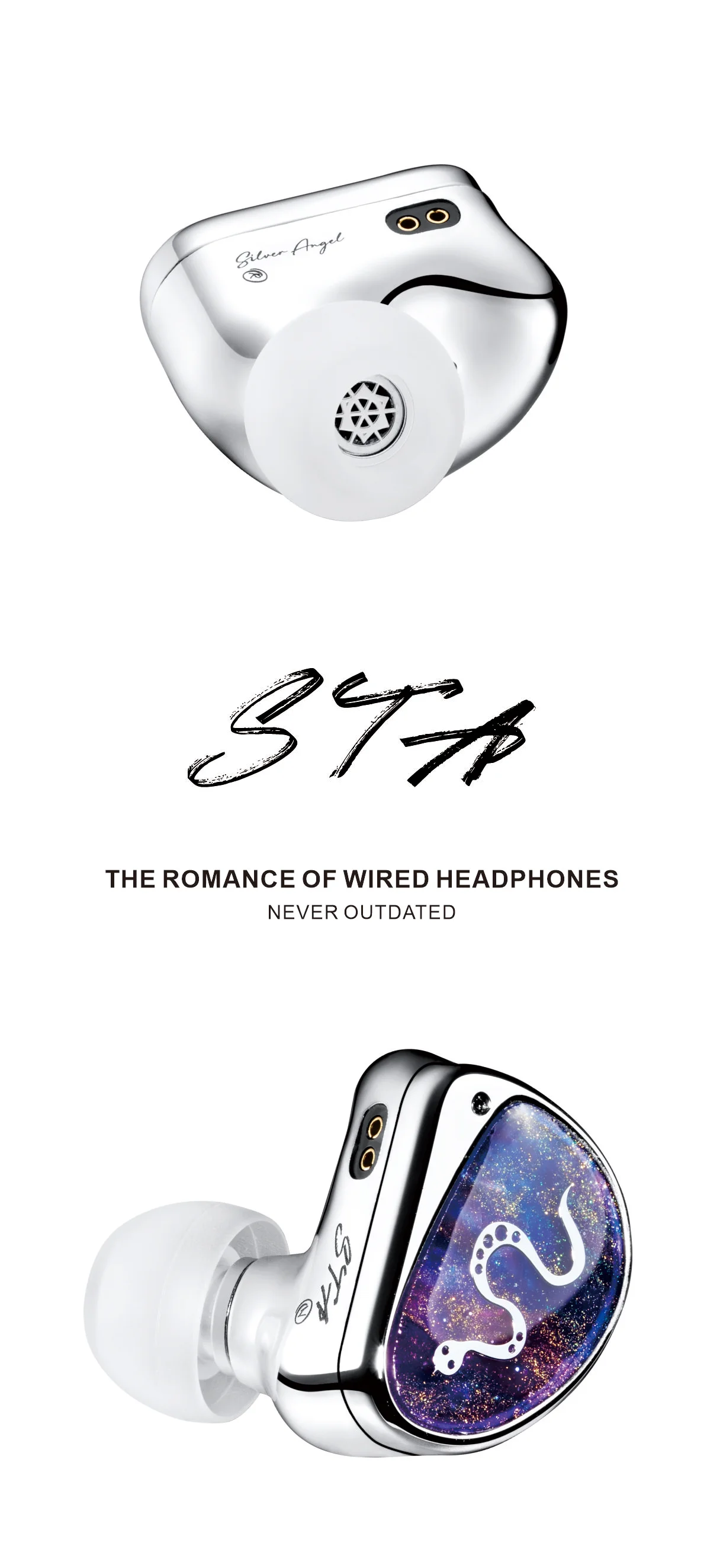 TFZ EarAcoustic Audio Silver Angel STA-Pro 10MM +6MM Polymer Diaphragm HiFi Music Monitor DJ Studio Audiophiles In-Ear Earphones