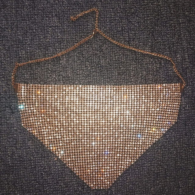 Shining Rhinestone Triangle Face Mask Bling Decoration Crystal Popular Face Mask Jewelry For Women Men Party Face Mask Gift
