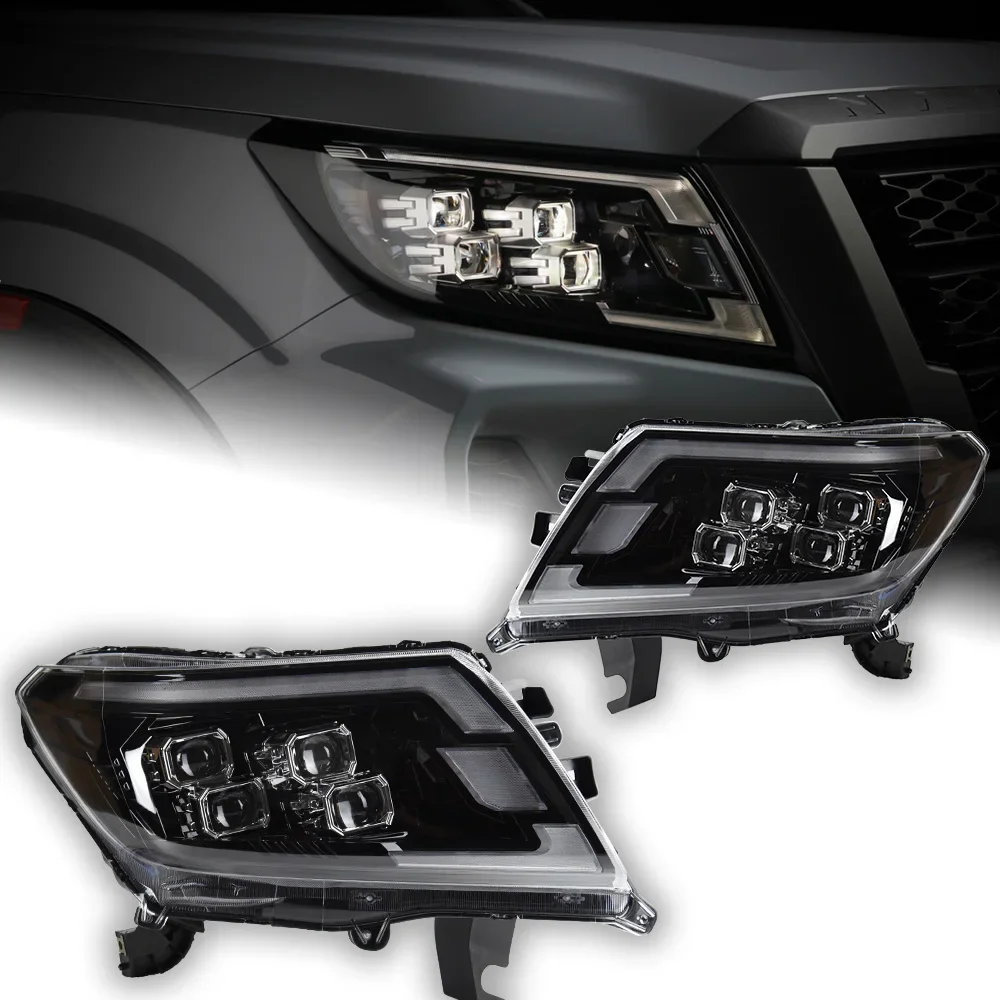 Car Lights for Nissan Navara Headlight Projector Lens 2015-2021 NP300 Dynamic Signal Frontier Head Lamp LED Headlights Drl