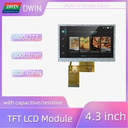 DWIN Cheap 4.3 Inch 480xRGBx272 40PIN TN TFT LCD Color Screen Display 100% Tested