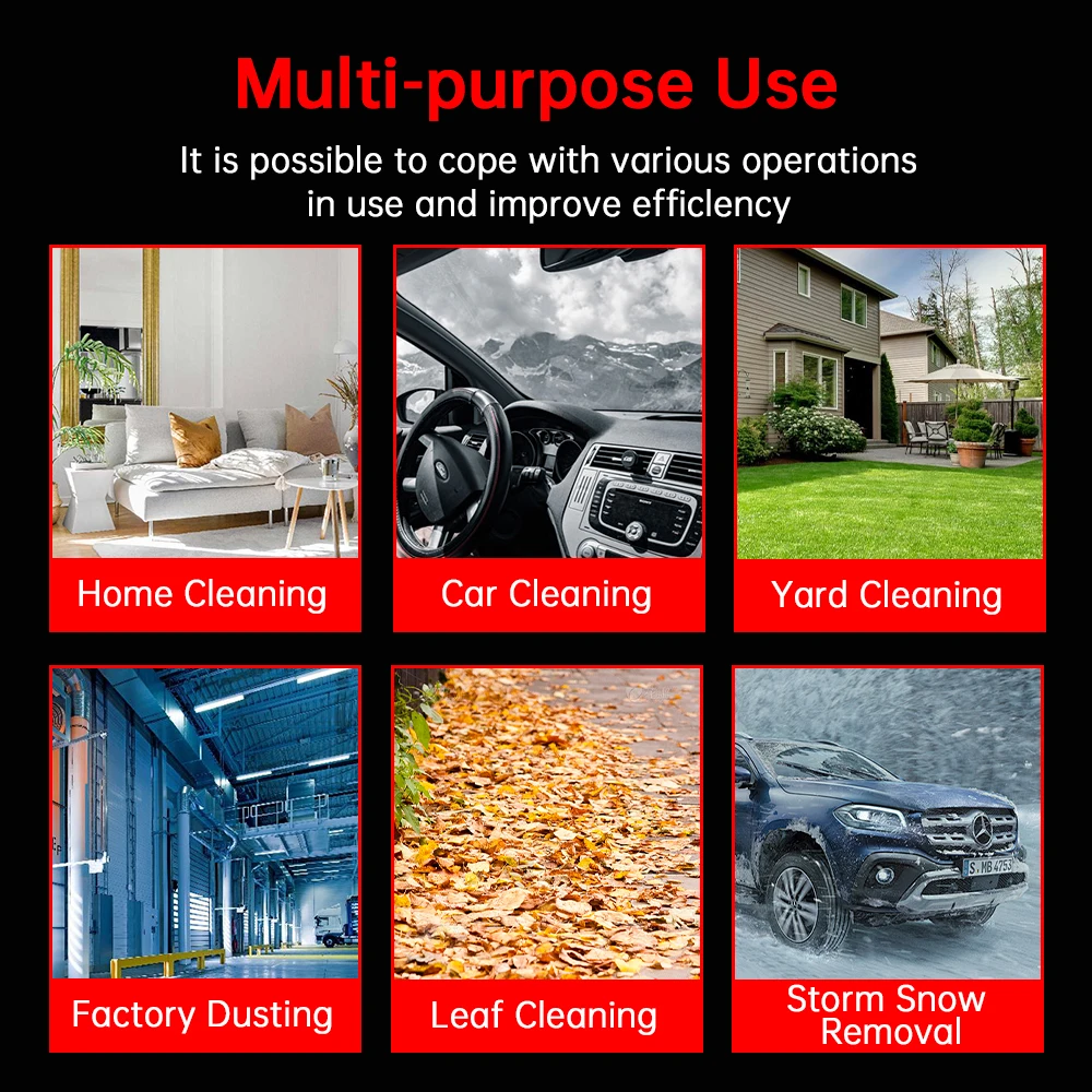 1000W Turbo Fan Violent Air Gun 500g Thrust Stepless Speed High Power Turbofan Leaf Blower Handheld Jet Fan for Makita Battery 6