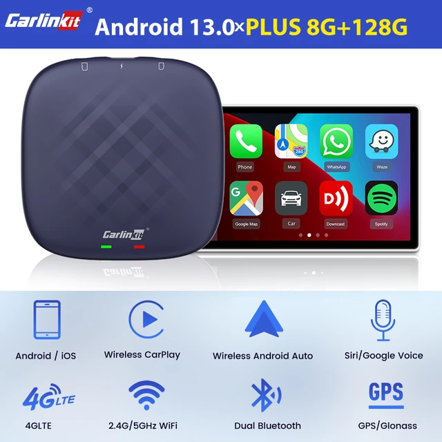 CarlinKit Wireless CarPlay Ai Box Android 13 Plus 665 4GLTE