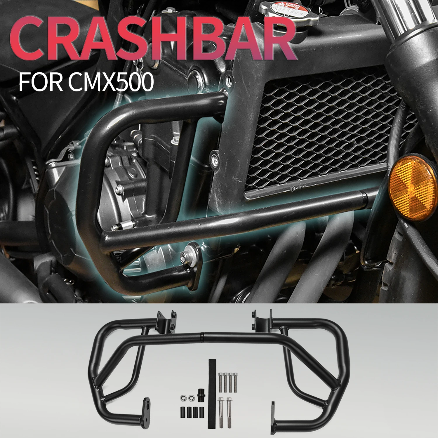 For Honda Rebel CMX 300 500-Engine Guard Highway Crash Bar Motorcycle Frame Protection Bumper CMX500 CM300 Accessories motorcycle accessories