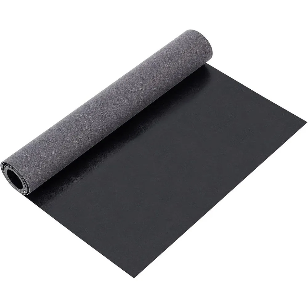 Black PU Leather Roll - Solid Color, 13 x 55, 0.4mm Thick - Ideal for Dressmaking and Crafts