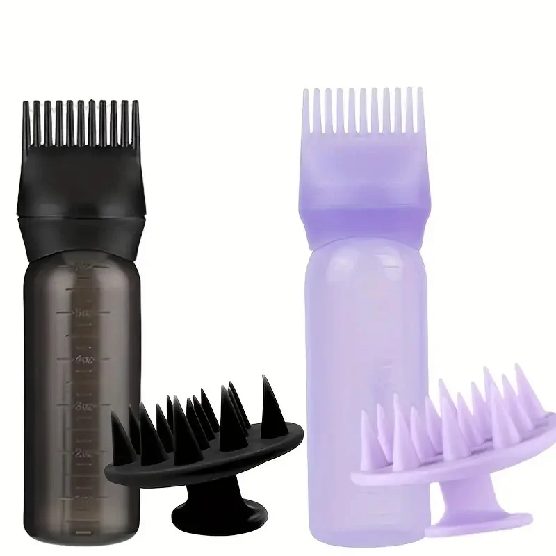 Hair Dye Refillable Bottle Applicator Comb 2pcs With Shampoo Brush Scalp Hairdressing Coloring hair dye applicator bottle,hair dyeing bottle,hair dye bottle